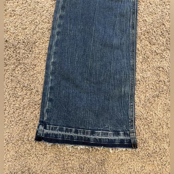 NWT Fashion Nova Road Tripper Ripped Stretch Flare Jeans, Blue, Sz 11 Tall - Picture 6 of 15